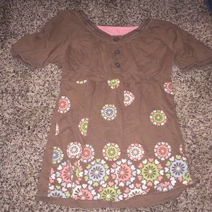 Brown shirt with flowers